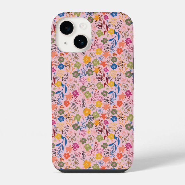 Funda Para iPhone Rosa Sombra de Batik Moderno (Reverso )