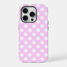 Rosa Super Cute Con Elegantes Puntos De Polka Blan