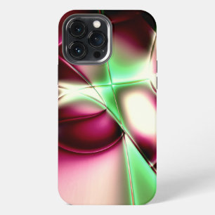Funda Para iPhone 13 Pro Max Rosado llamativo a verde en líneas en forma de car
