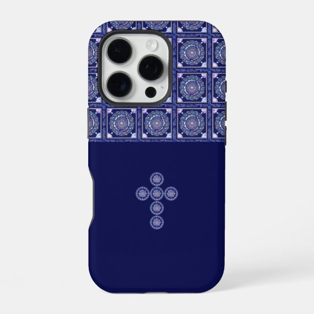 Funda Para iPhone Rosario azul (Reverso )