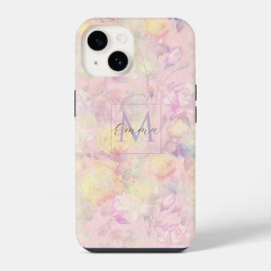 Funda Para iPhone 14 Rosas Blancas Amarillas Mágicas Diseño Floral Rosa