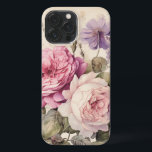 Funda Para iPhone 13 Pro Max Rosas de acuarela inspirados en la cosecha<br><div class="desc">Vintage Inspired Watercolor Rosa Pattern Gracias por visitar y comprar en mi tienda! Todo mi amor</div>