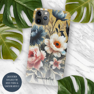 Funda Para iPhone 11Pro Max Rosas de Moda de clase Bella Artes Pintura Botánic