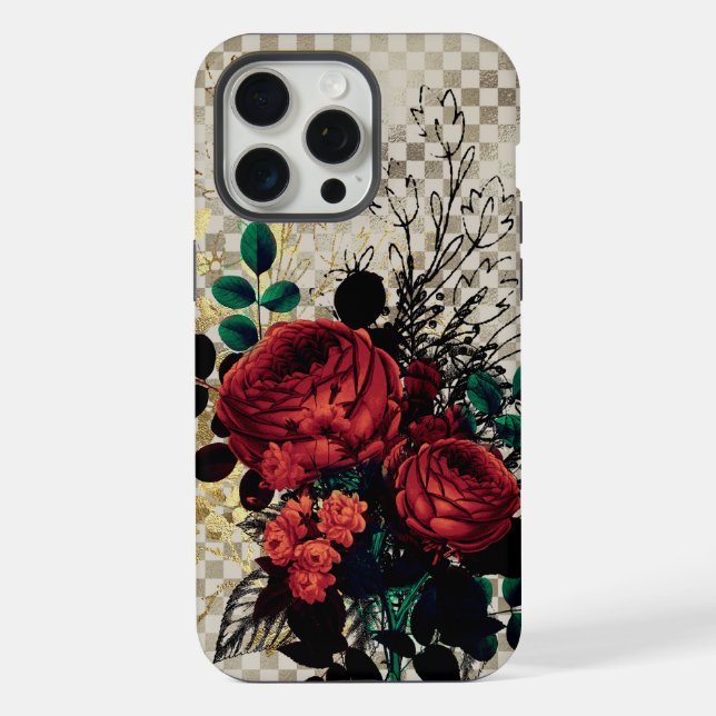Funda Para iPhone Rosas góticos (Reverso )