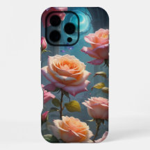 Rosas melocotón-rosa encantadas