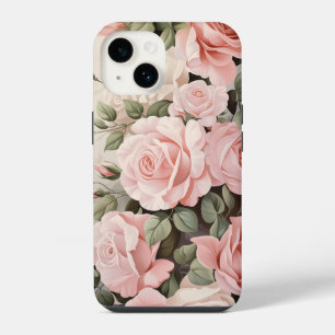 Funda Para iPhone 14 Rosas rosadas al acuarela