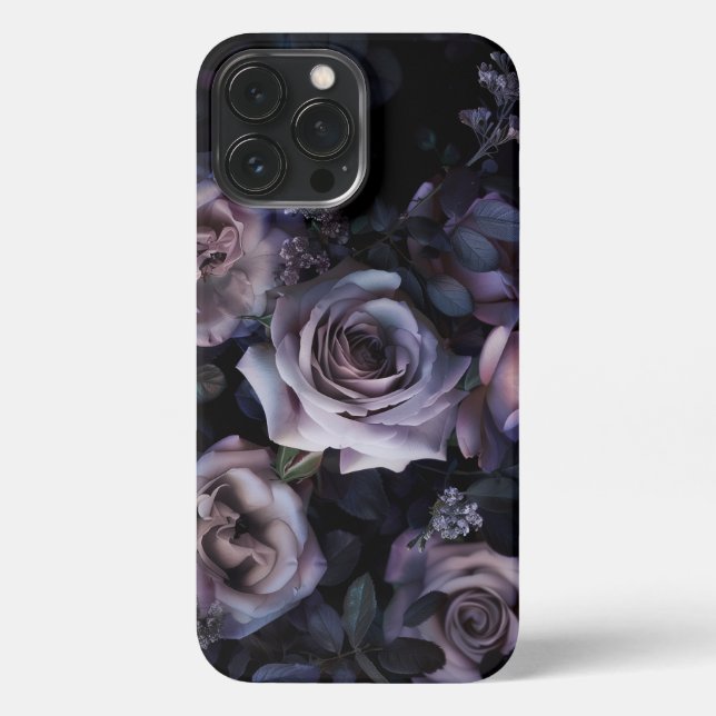 Funda Para iPhone Rosas rosas rosas oscuras y morbosas (Reverso )