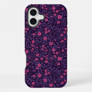 Funda Para iPhone 16 Plus Rosas silvestres en rosa y morado