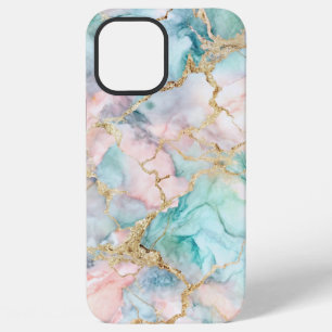 Funda Para iPhone 12 Pro Max Rose Blue Gold Marble