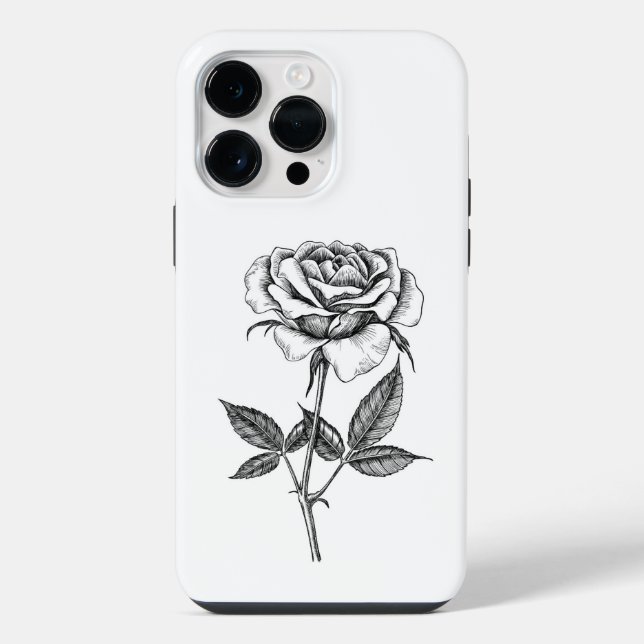 Funda Para iPhone Rose drawing (Reverso )