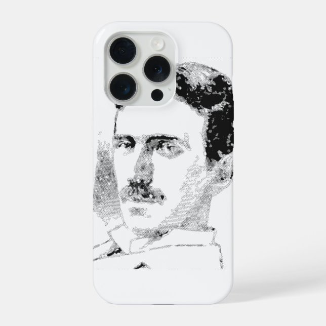 Funda Para iPhone Rostro de Nikola Tesla (Reverso )