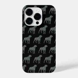 Funda Para iPhone 14 Pro Rottweiler Rottie Cute Perro Silhouette Black