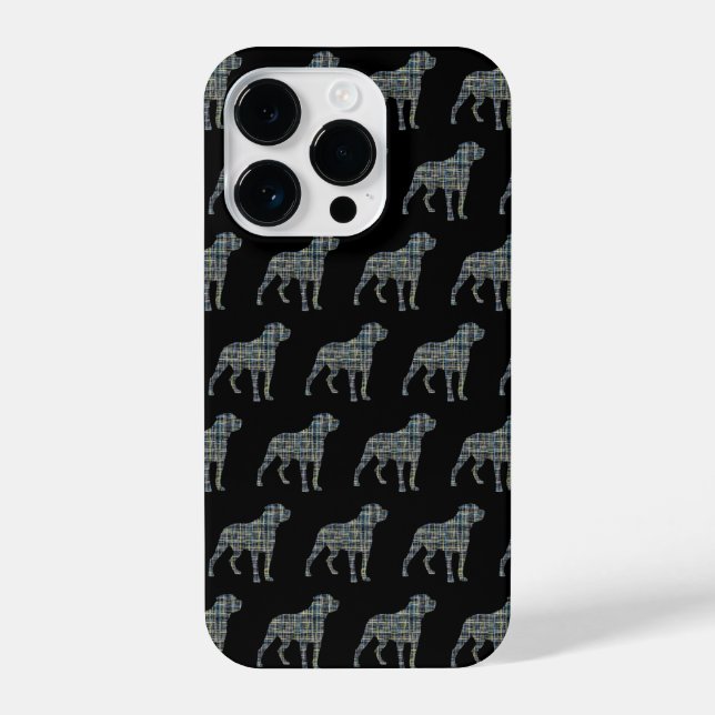 Funda Para iPhone Rottweiler Rottie Cute Perro Silhouette Black (Reverso )