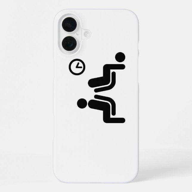 Funda Para iPhone Rótulo de espera larga (Reverso )