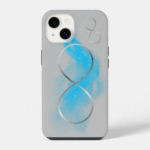 Funda Para iPhone 14 Rótulo de infinito plateado minimalista y respland