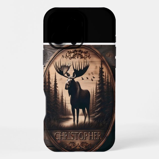 Funda Para iPhone Rótulo Moose Wood (Reverso )