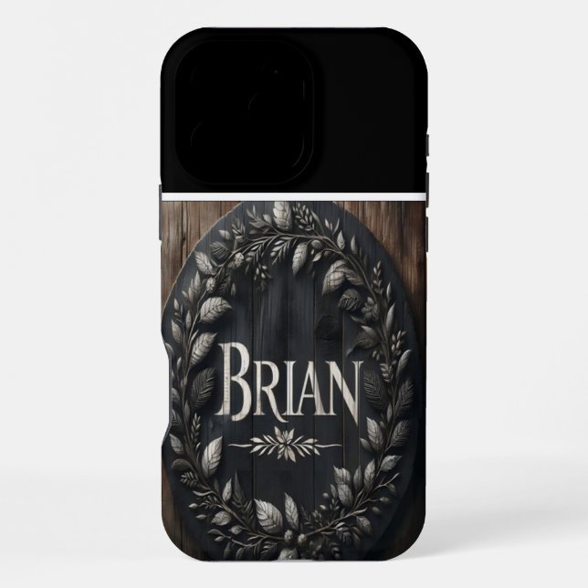Funda Para iPhone Rótulo Rústico de Granjas de Brian (Reverso )