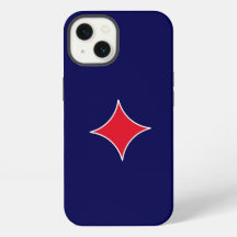 Funda para iPhone Royal Blue Red Starburst