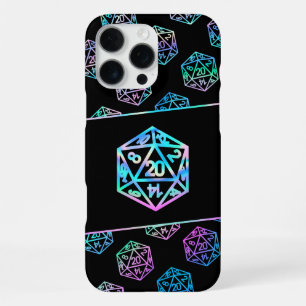 Funda Para iPhone 16 Pro Max RPG Dados Holo Fantasía Retro Jugador de Mesa Pn