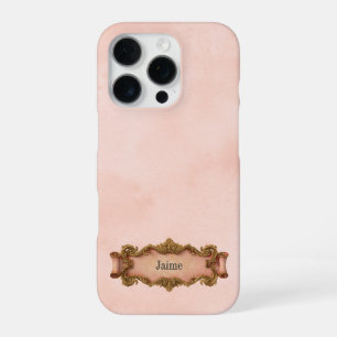 Funda Para iPhone 16 Pro Rubor + Rollo Ornado Vintage Estilo 