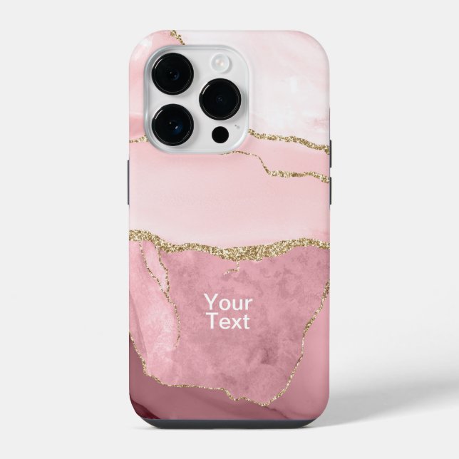 Funda Para iPhone Rubor y ágata dorada (Reverso )