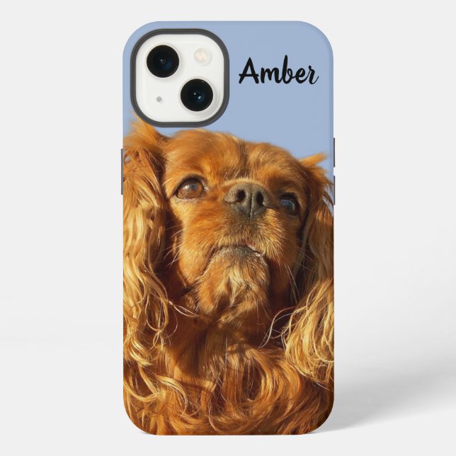 Funda Para iPhone Ruby Cavalier King Charles Spaniel Perro Cachorro  (Reverso )