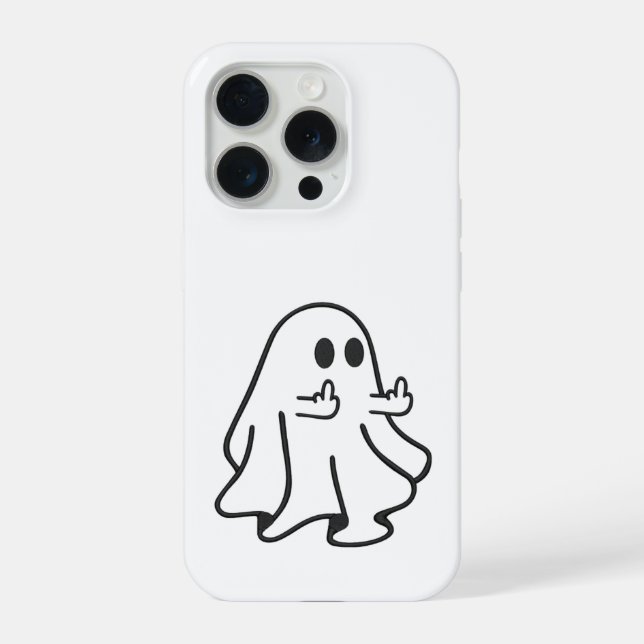 Funda Para iPhone Rude Ghost – Funny Offensive Halloween iPhone Case (Reverso )