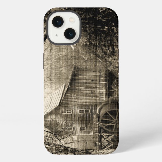 Funda Para iPhone Rueda Hidráulica Vintage (Reverso )