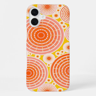 Funda Para iPhone 16 Plus Ruedas anidadas - naranja y oro