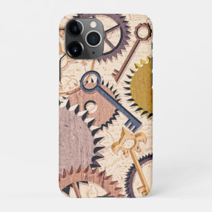 Funda Para iPhone 11Pro Ruedas Steampunk, engranajes, llaves, pintura de a