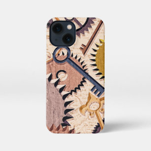 Funda Para iPhone 13 Mini Ruedas Steampunk, engranajes, llaves, pintura de a