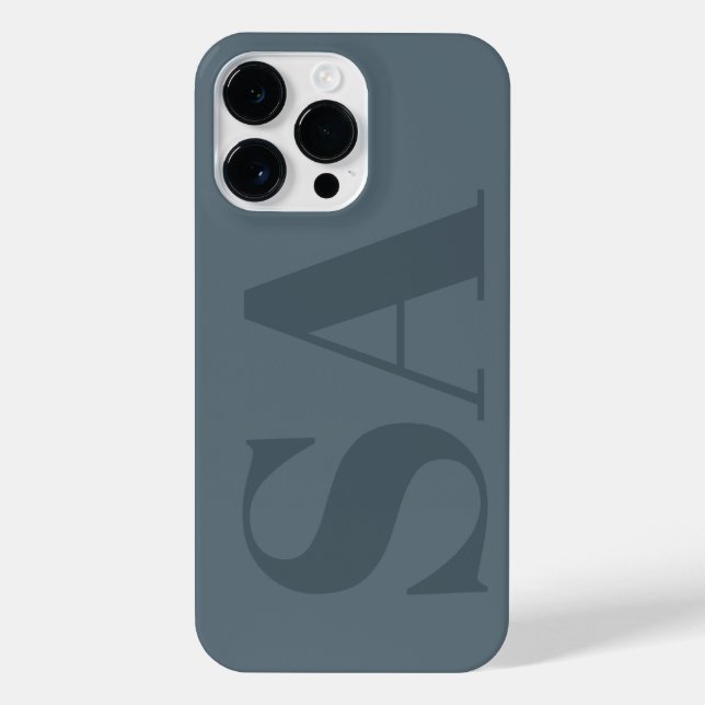 Funda Para iPhone Rustic Dusty Blue Watercolor Minimal Contemporary (Reverso)