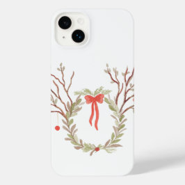 Funda Para iPhone 14 Plus Rustic Elegant watercolor Xmas phone case