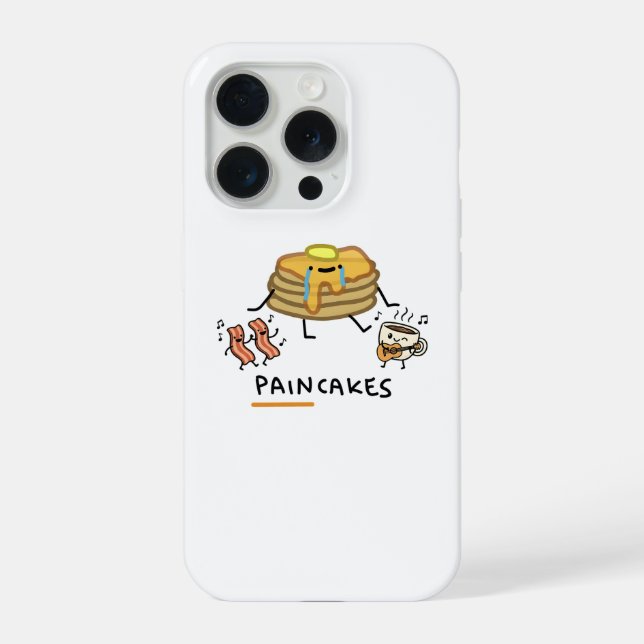 Funda Para iPhone Sad Paincakes - Funny Breakfast Food Pun & Kawaii  (Reverso )