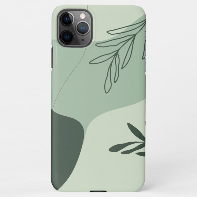 Funda Para iPhone Sage Green Art Line (Reverso)