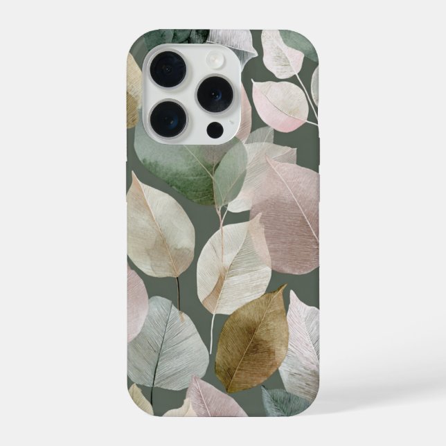 Funda Para iPhone Sage Green Botanical Leaf  – Boho Neutral (Reverso )