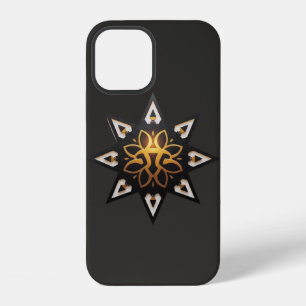 Funda Para iPhone 12 🌟 Sagrada Geometría Mandala - Estrella dorada ete