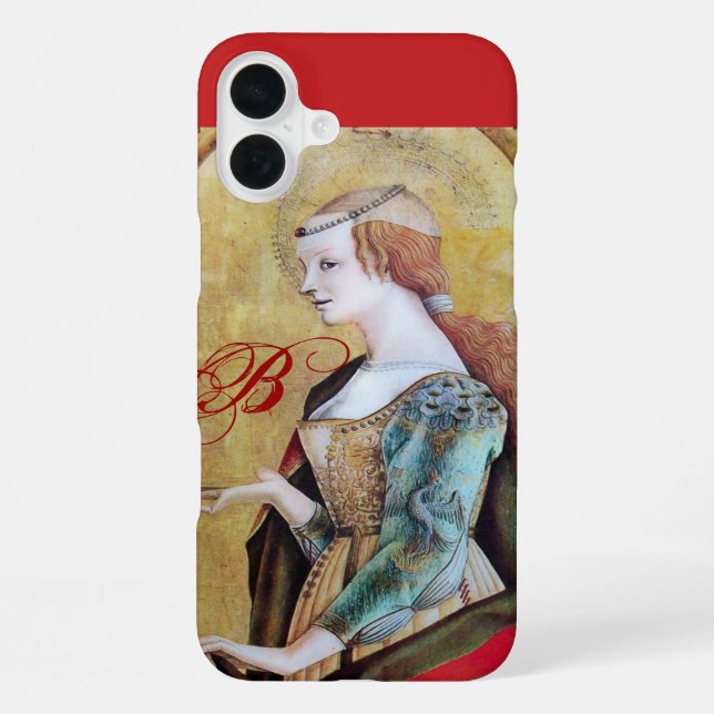 Funda Para iPhone SAGRADA MARÍA MAGDALENA MONOGRAMA Amarillo Dorado  (Reverso )