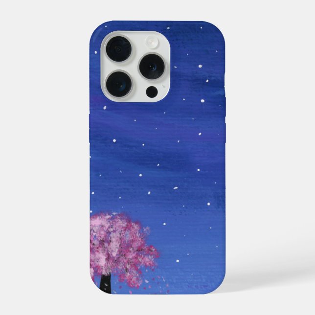 Funda Para iPhone Sakura Painting Phone Case (Reverso )