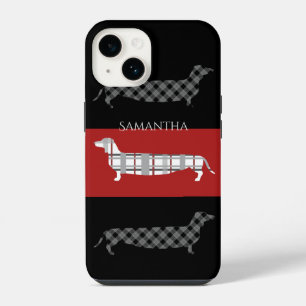 Funda Para iPhone 14 Salchichas Escocesas a Cuadros en Personalizadas a
