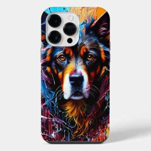 Funda Para iPhone 14 Pro Max Salpicadura abstracta de color de perro