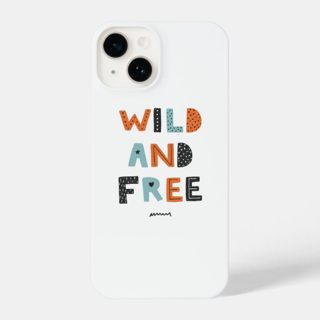 Funda Para iPhone Salvaje y libre | Cartas de Doodle (Reverso )