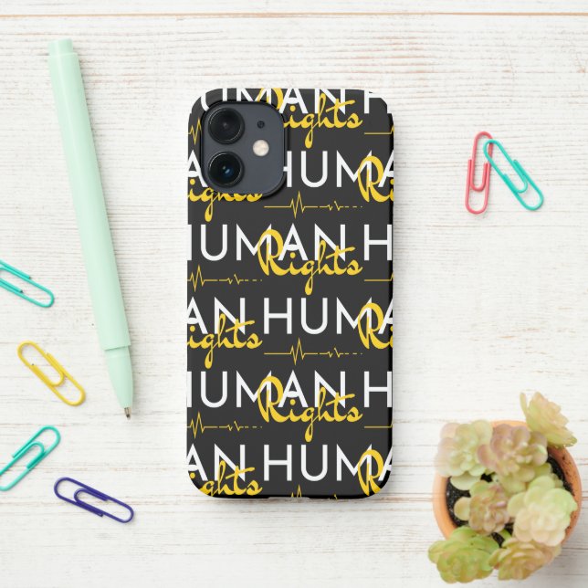 Funda Para iPhone Salvamento de los derechos humanos (En el escritorio)