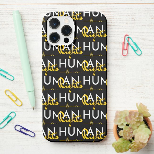 Funda Para iPhone Salvamento de los derechos humanos (En el escritorio)