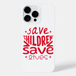 Funda Para iPhone 14 Pro Max Salven niños, salven vidas