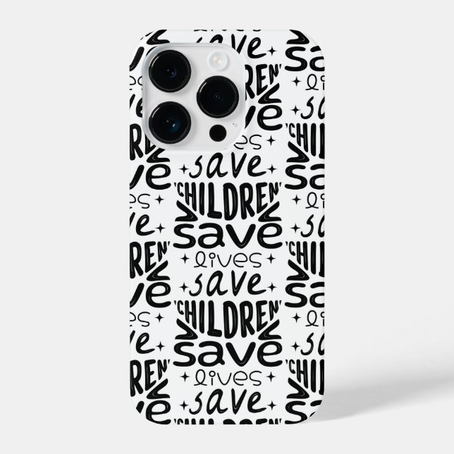 Funda Para iPhone Salven niños, salven vidas (Reverso )