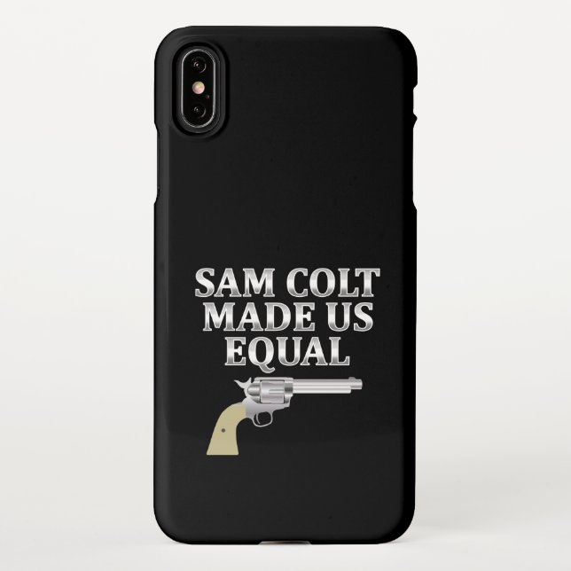 Funda Para iPhone Sam Colt nos hizo iguales (Reverso)