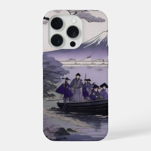 Funda Para iPhone Samurai iPhone 15 Case Mount Fuji Japanese Art (Reverso )