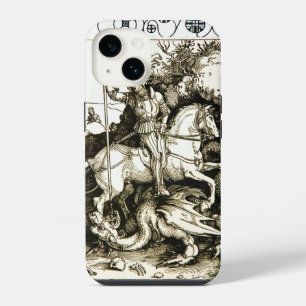 Funda Para iPhone 14 SAN JORGE Y DRAGÓN, Blanco Negro