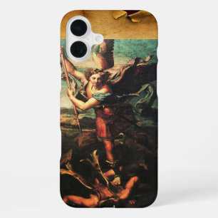 Funda Para iPhone 16 Plus San MIGUEL ARCÁNGEL venciendo a SATANÁS